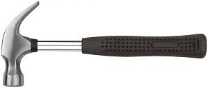 Молоток-гвоздодер, металлическая ручка, резиновая рукоятка 23 мм, 230 гр. КУРС