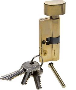 ЗУБР 70 мм, цвет латунь, 5-PIN, тип ключ-защелка, цилиндровый механизм (52103-70-1)