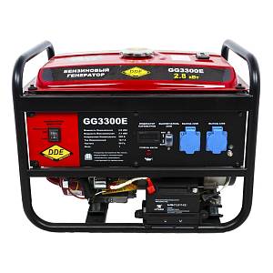 Генератор бензиновый DDE GG3300E (1ф 2,8/3,1 кВт бак 15 л дв-ль 7 л.с. элстарт)