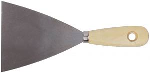 Шпатель "Лайт", стальное лезвие, деревянная ручка 100 мм КУРС